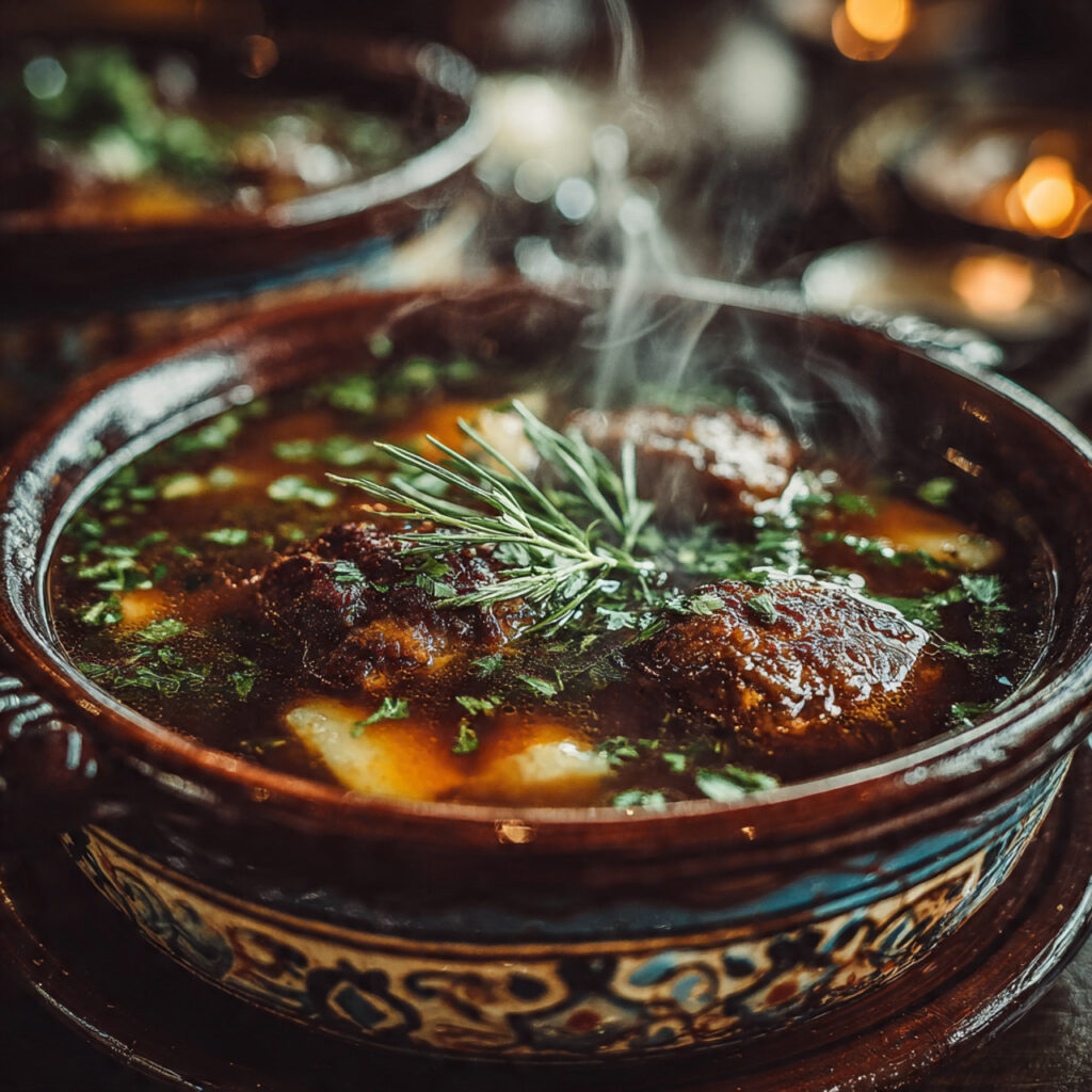 beautiful bowl of ros soup served at