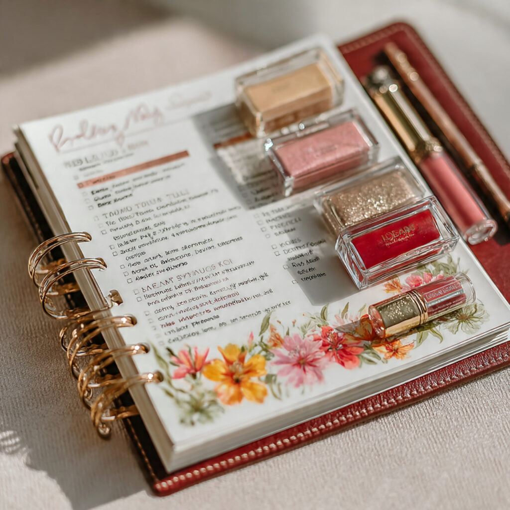 binder page tracking beauty schedule hair and