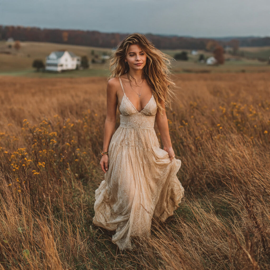 21 Best Dream Wedding Ideas Dresses to Inspire Your Look 3 boho bride in flowy chiffon wedding dress