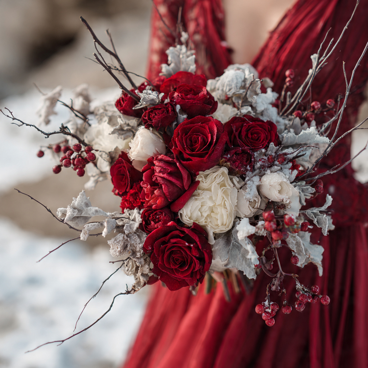 Dramatic Winter Bouquets