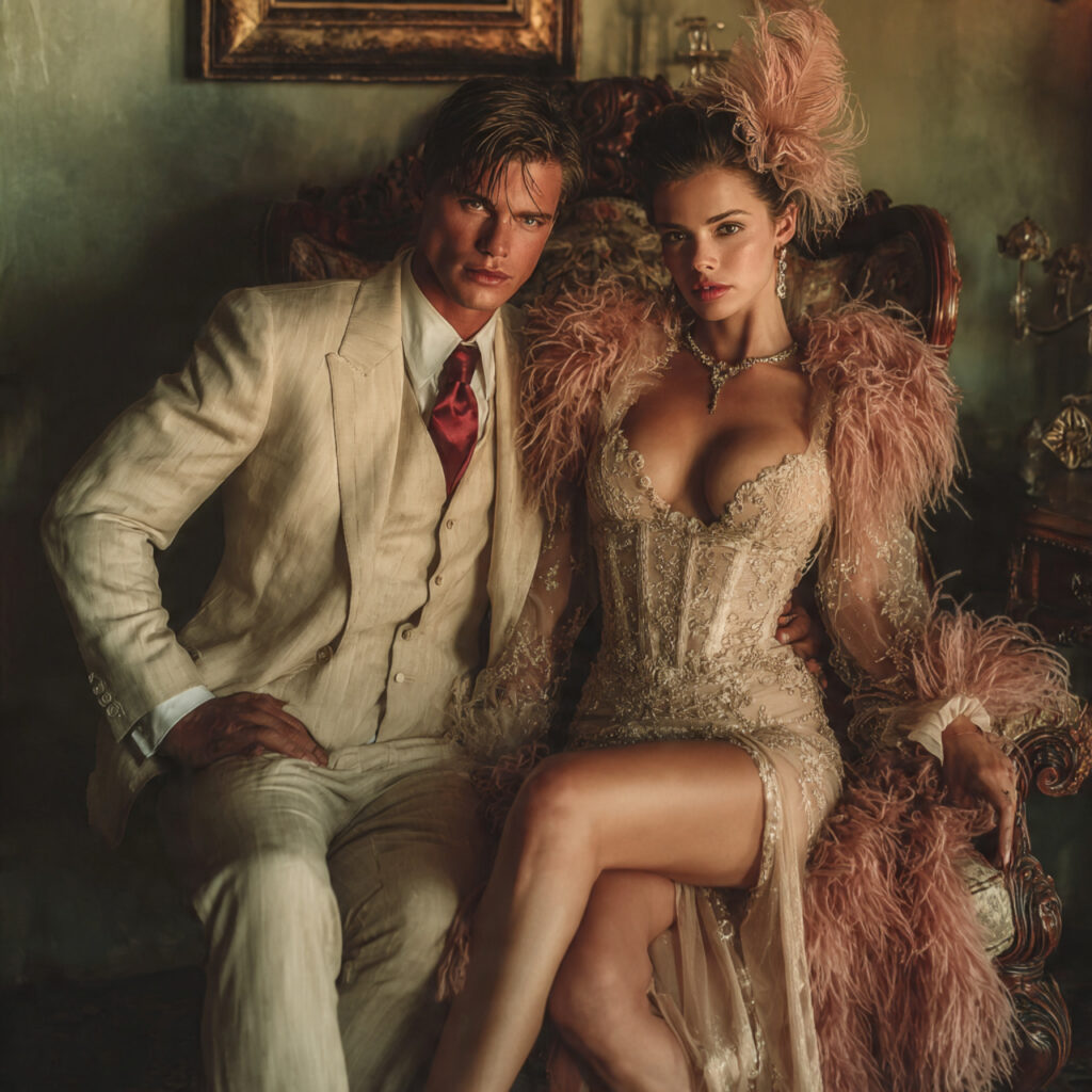 bride and groom styled like a fashion