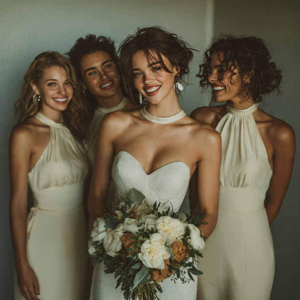 bride showing her unique personality with a