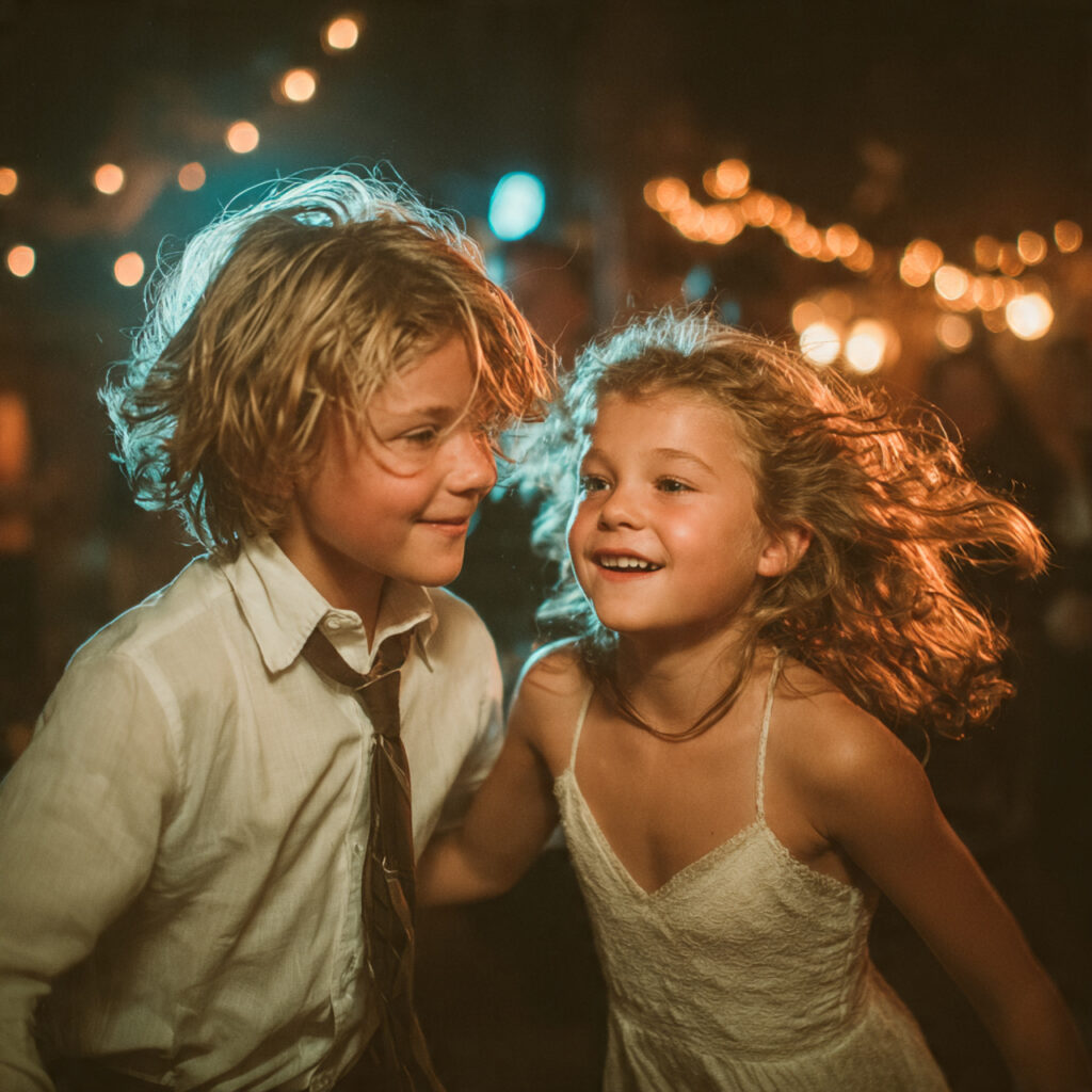 brother and sister freestyling on the wedding