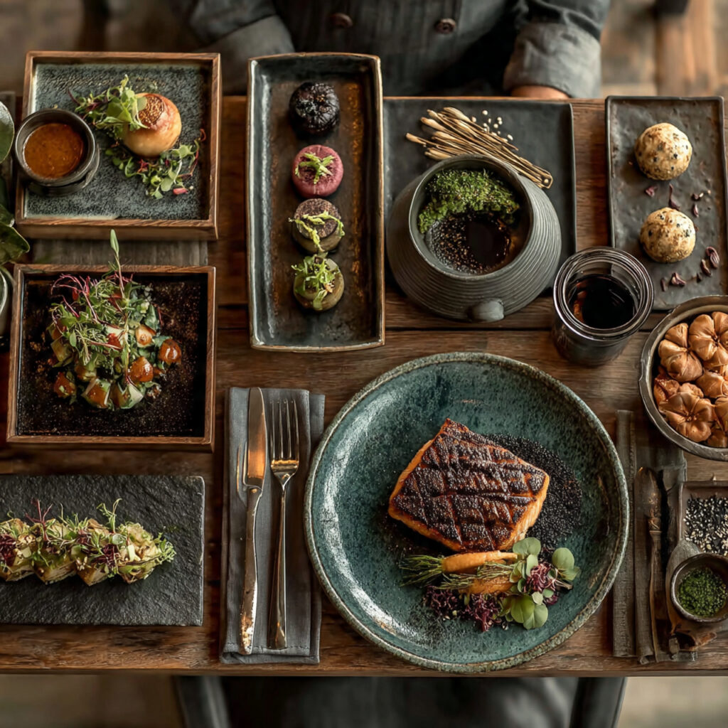 chef crafted wedding meal small beautifully plated dishes