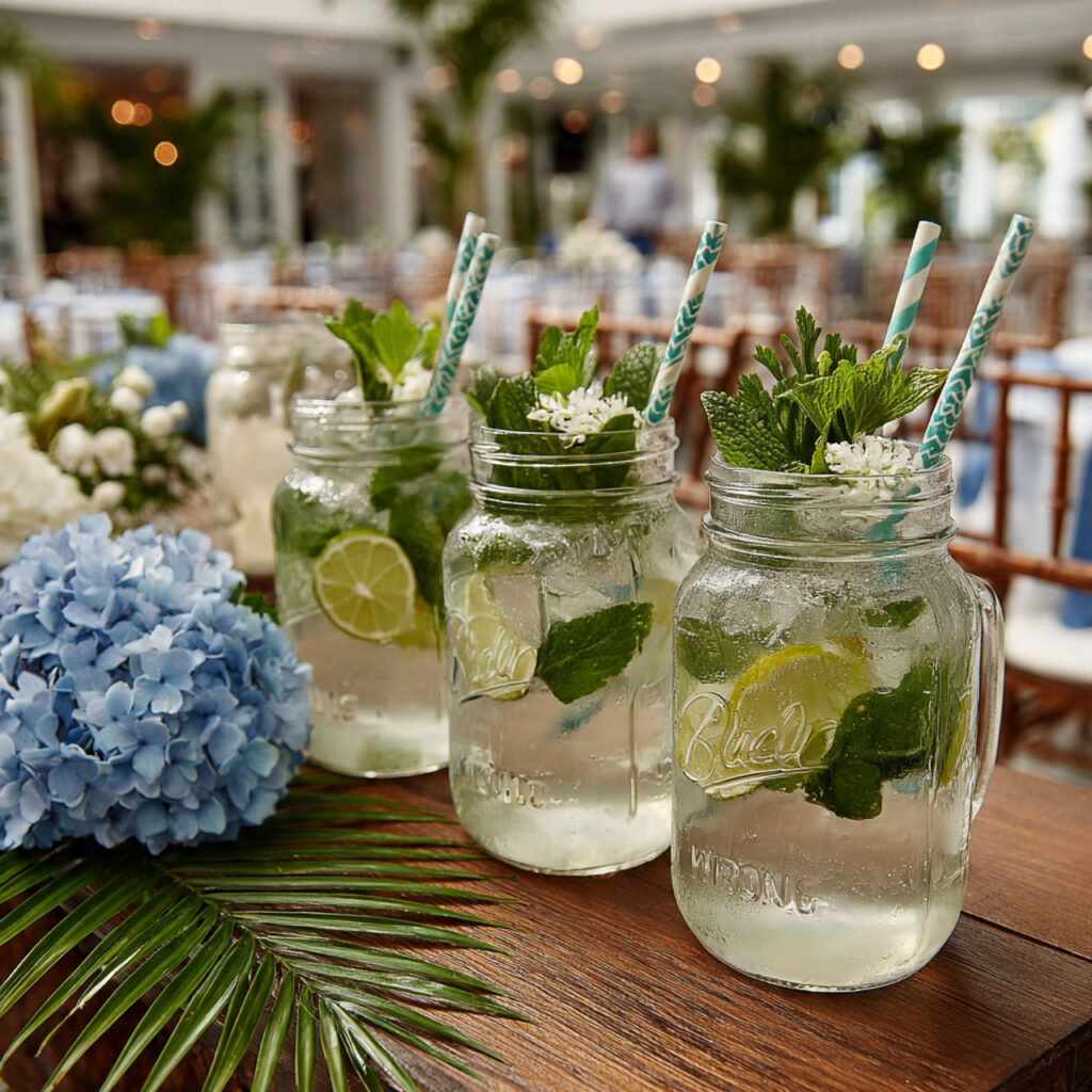 clear mason jar drinkware with lids and