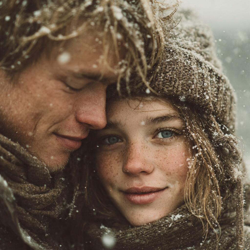 26 Creative Seasonal Engagement Photos Ideas to Capture Your Love 2 close up of a couple embracing outdoors while