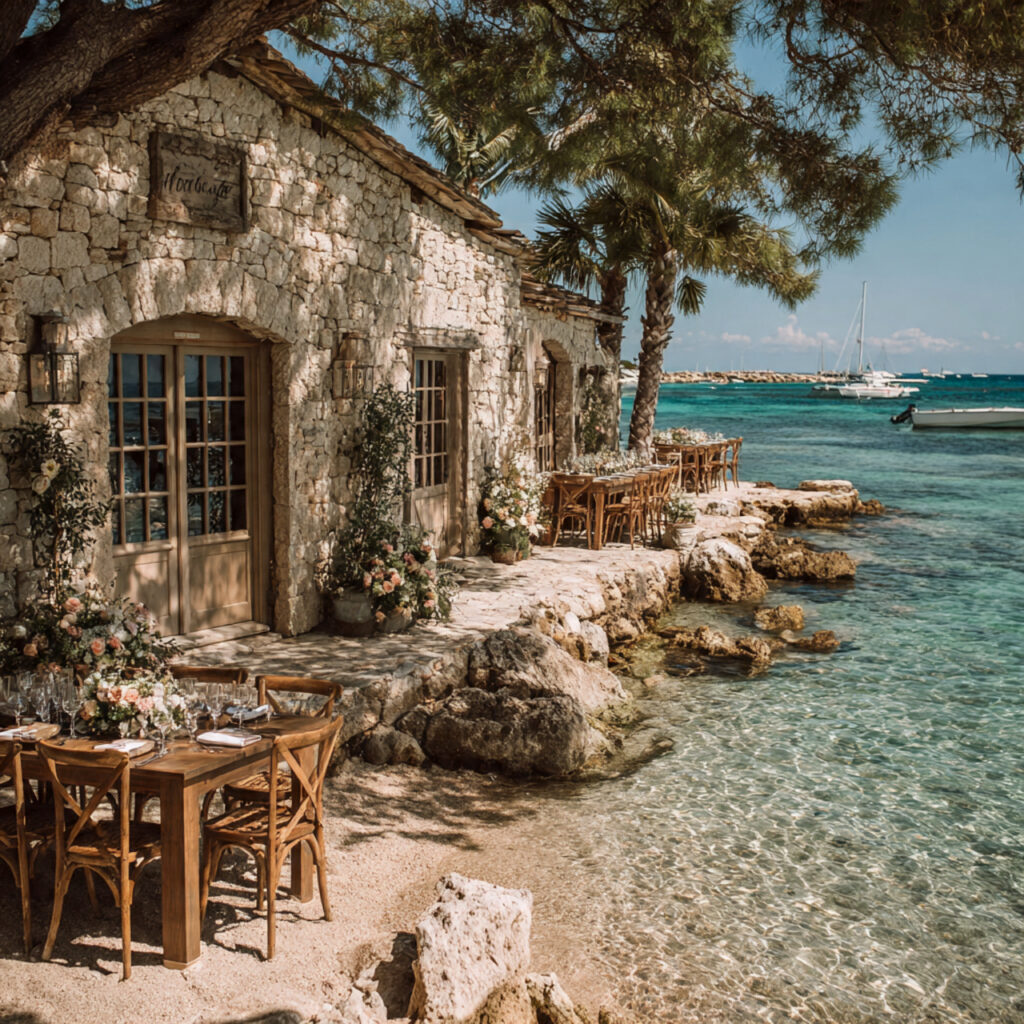 coastal wedding in croatia adriatic sea view