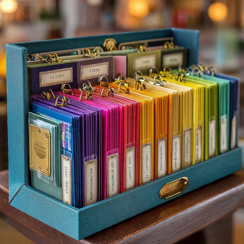 colorful labeled dividers for a wedding binder