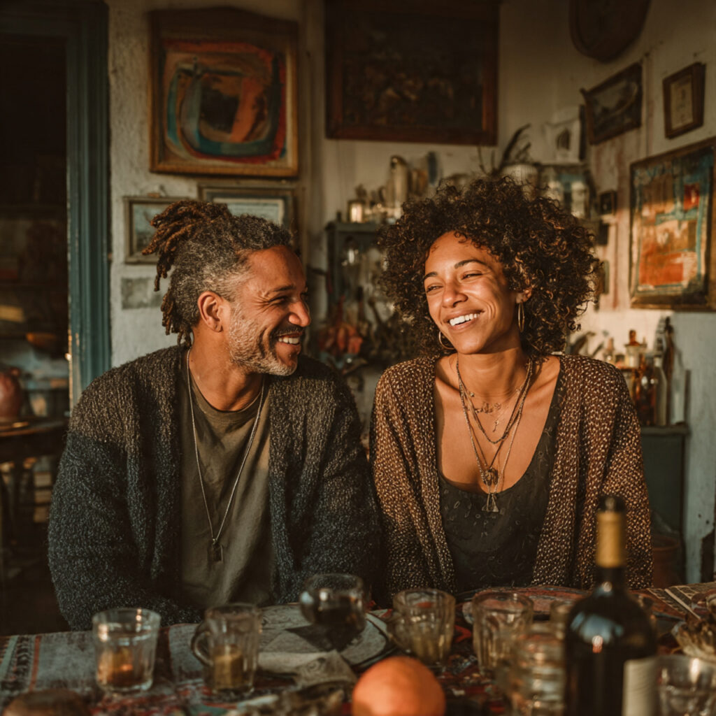 couple at table with small guest list