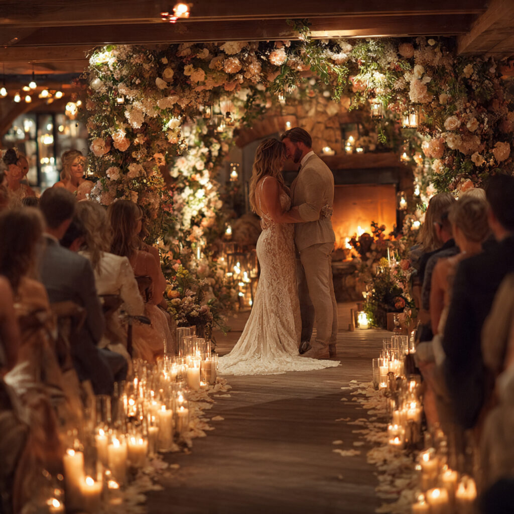 couple performing a personalized wedding ritual soft