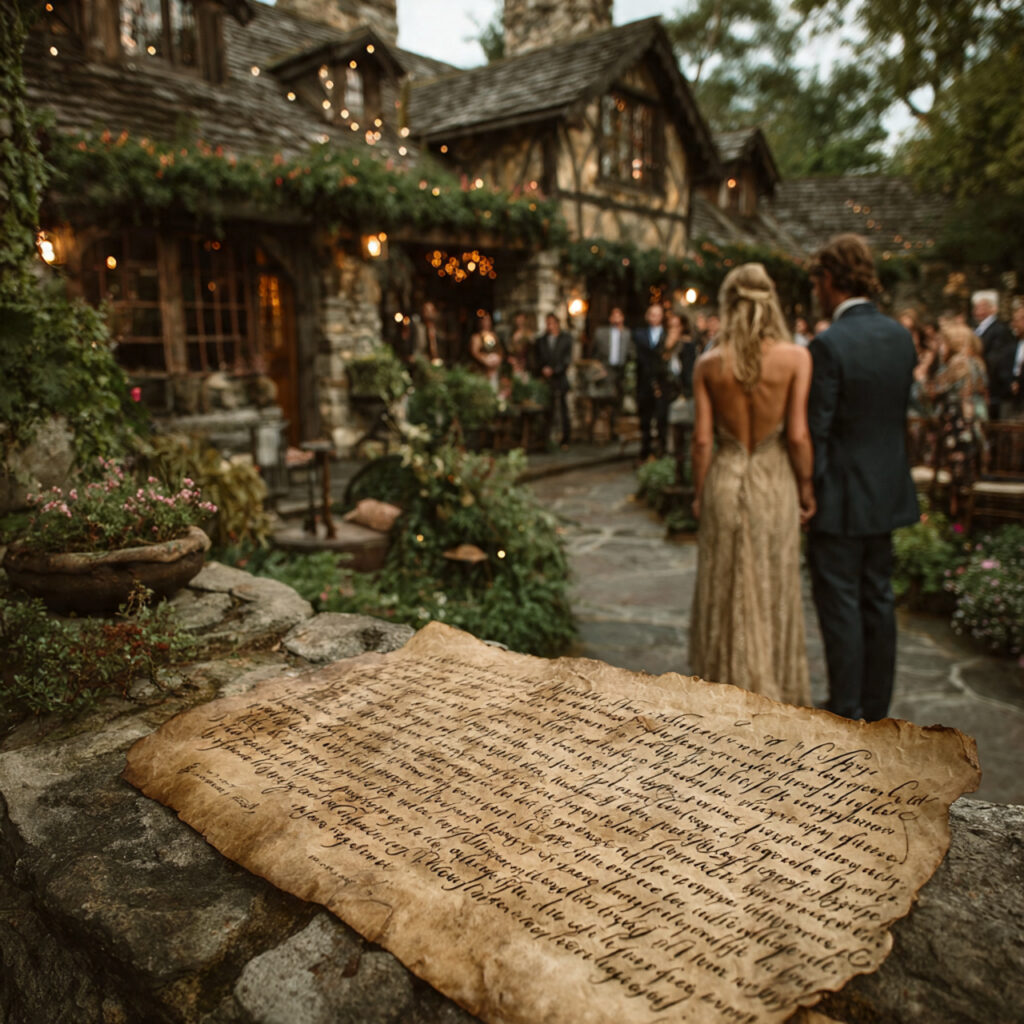 couple reciting irish poetry at wedding ceremony