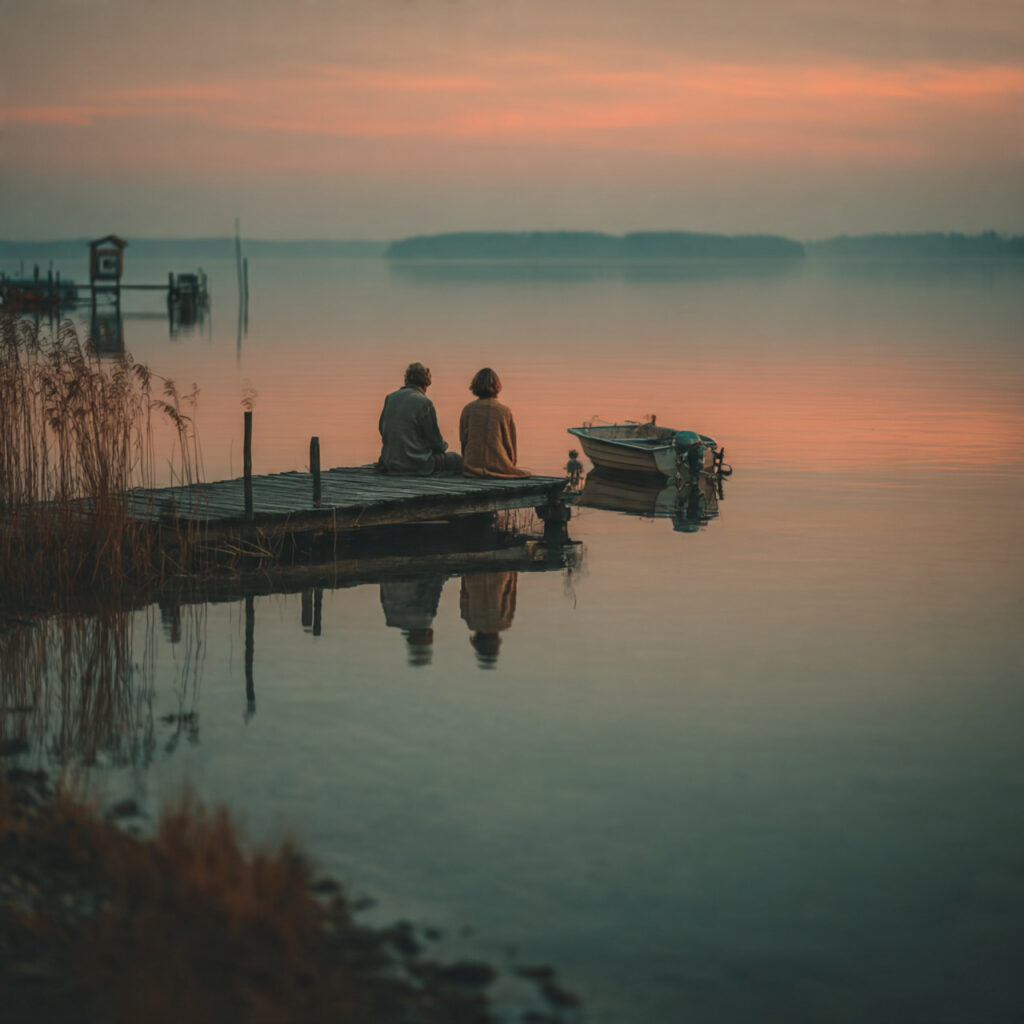 26 Creative Seasonal Engagement Photos Ideas to Capture Your Love 15 couple sitting or standing on a wooden