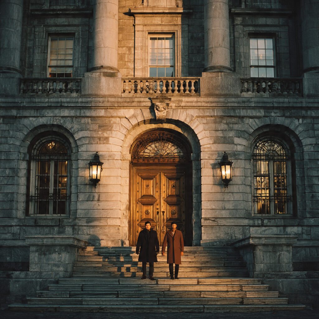 23 Courthouse Wedding ideas That Feels Personal and Meaningful 9 courthouse exterior during golden hour soft glowing