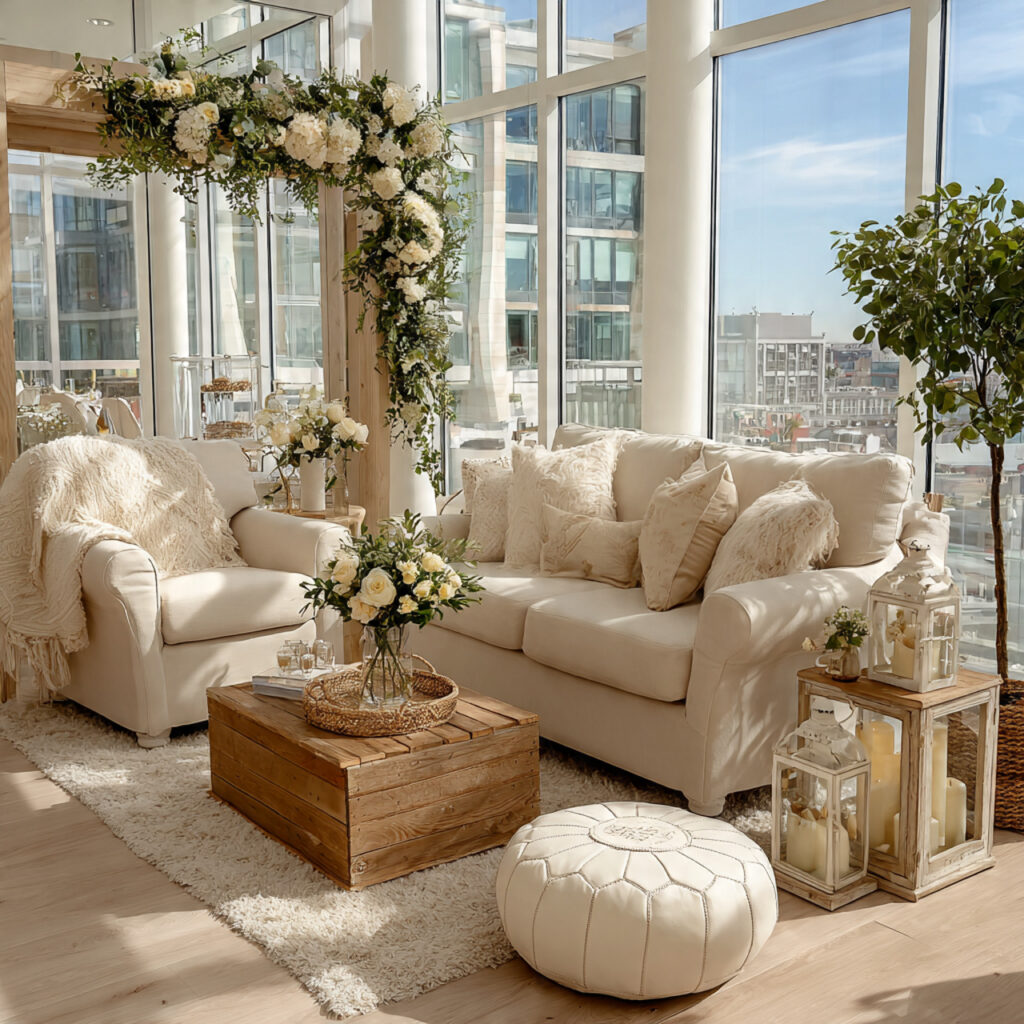 21 Bridal Shower Etiquette rules to Plan a Beautiful and Polished Event 4 cozy bridal shower setup in a sunlit