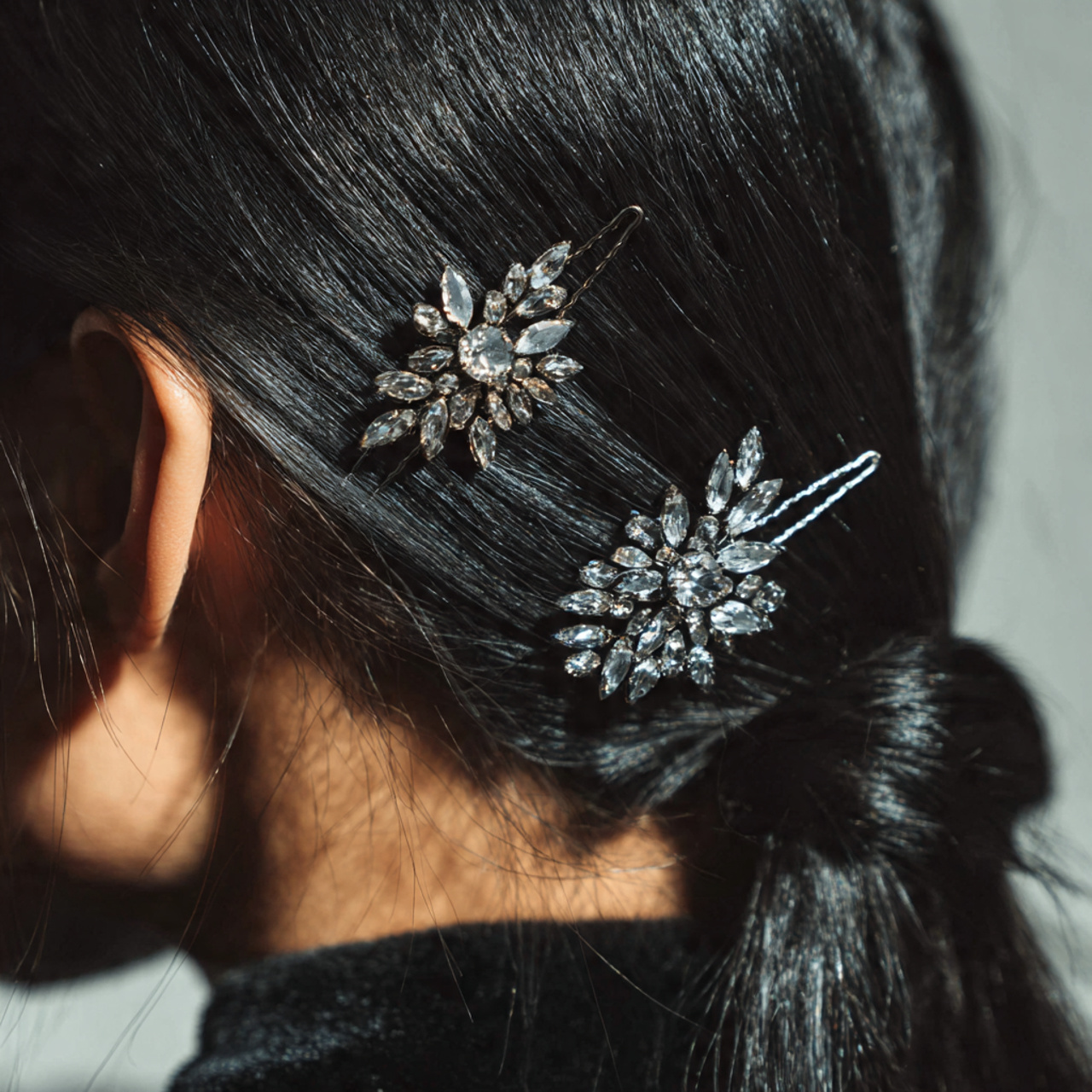 Crystal-Embellished Hairpins