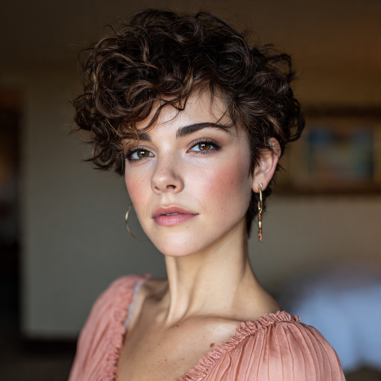 30 Gorgeous Wedding Hairstyles For Short Hair Ideas for Modern Brides 3 Curly Pixie with Volume