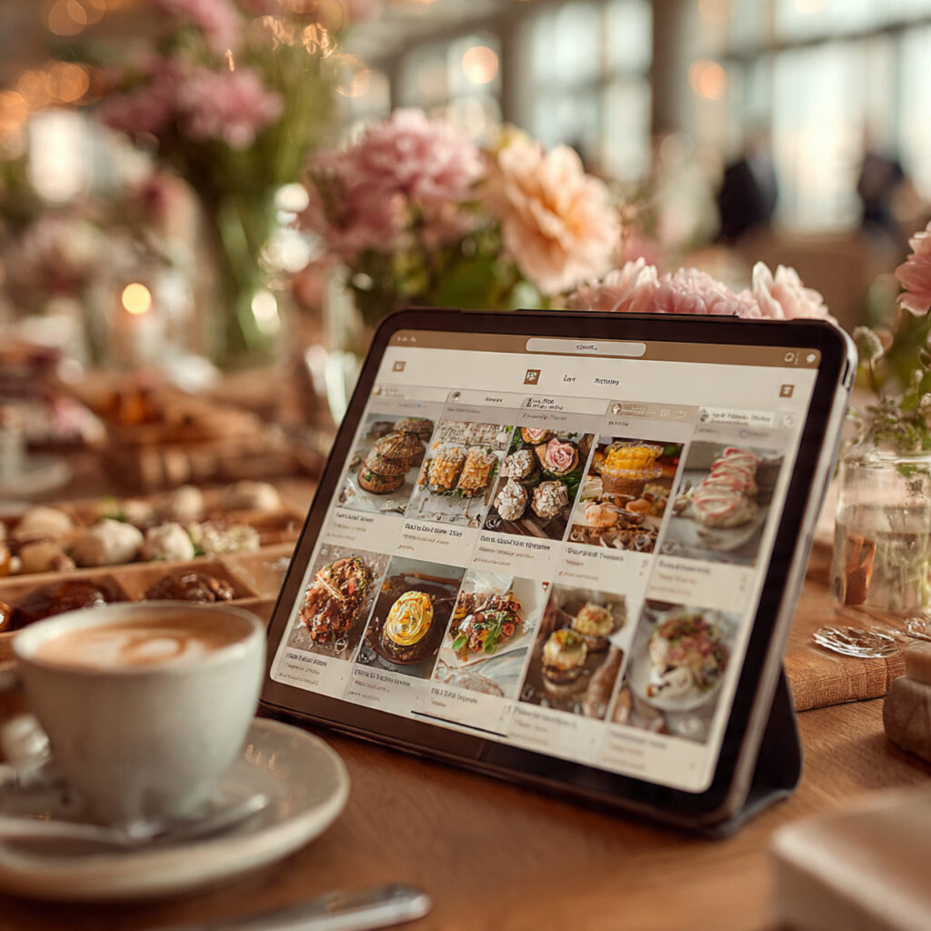 digital wedding registry on tablet or smartphone