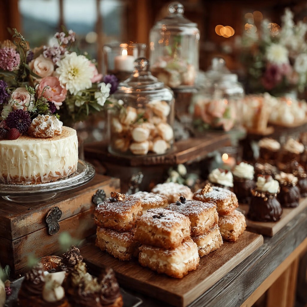 eco friendly dessert table featuring locally made pastries 1