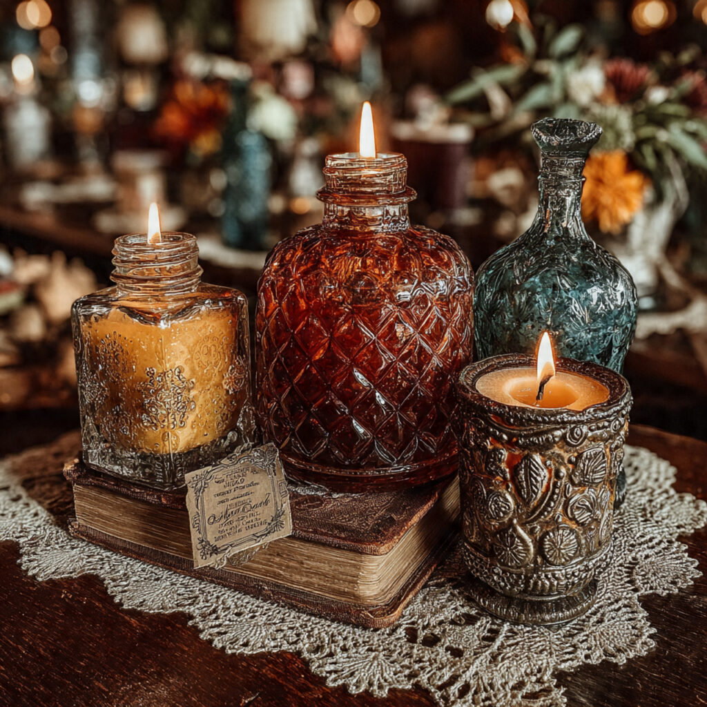 eco friendly thrifted wedding d coration featuring mismatched