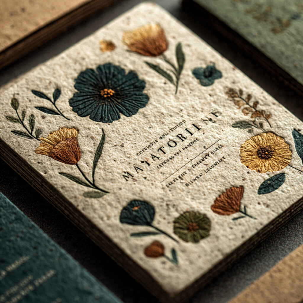 eco friendly wedding invitation made of seed