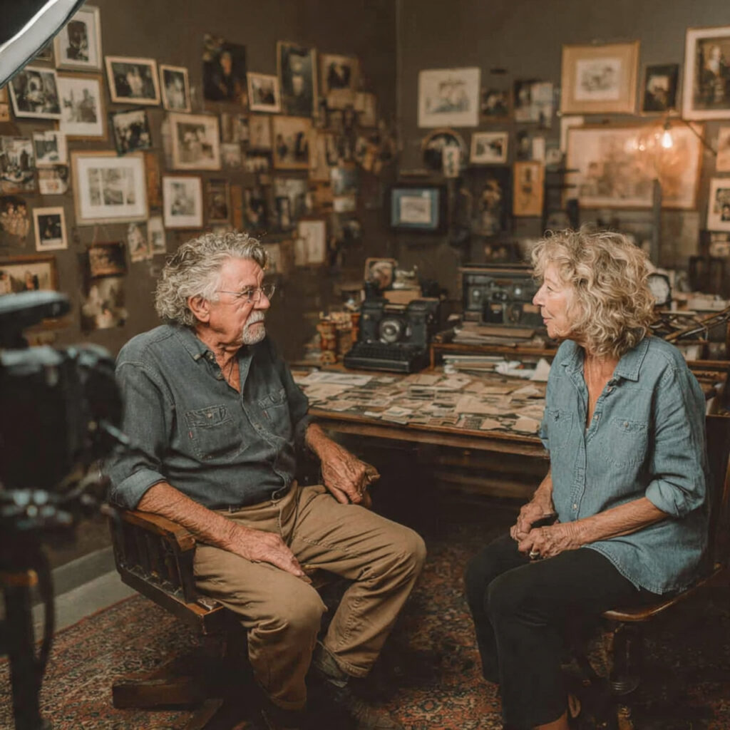 19 Meaningful 50th Anniversary Gift Ideas for a Golden Year 9 elderly couple being interviewed on camera soft