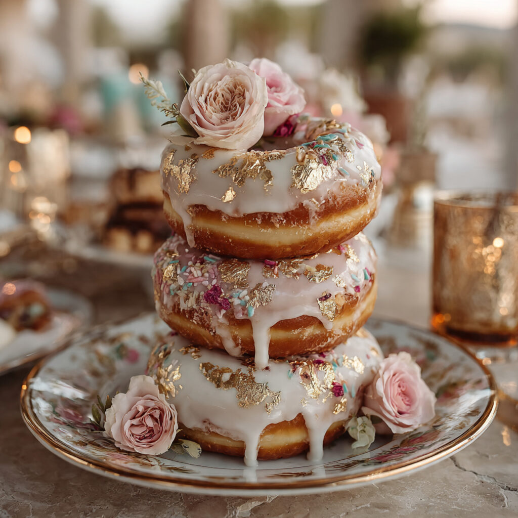 elegant donut wedding cake stacked donuts with