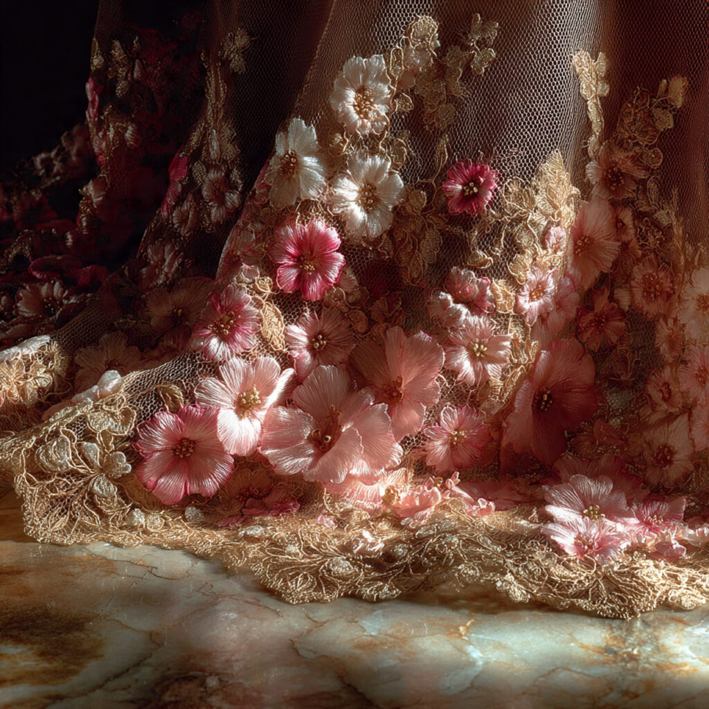 elegant lace set in soft lighting