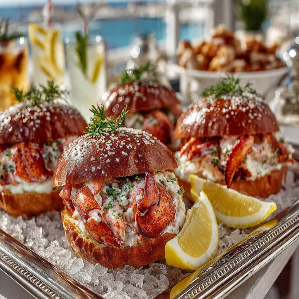 17 Delicious Cocktail Hour Food Ideas to Elevate Your Event 10 elegant mini lobster rolls in buttery brioche