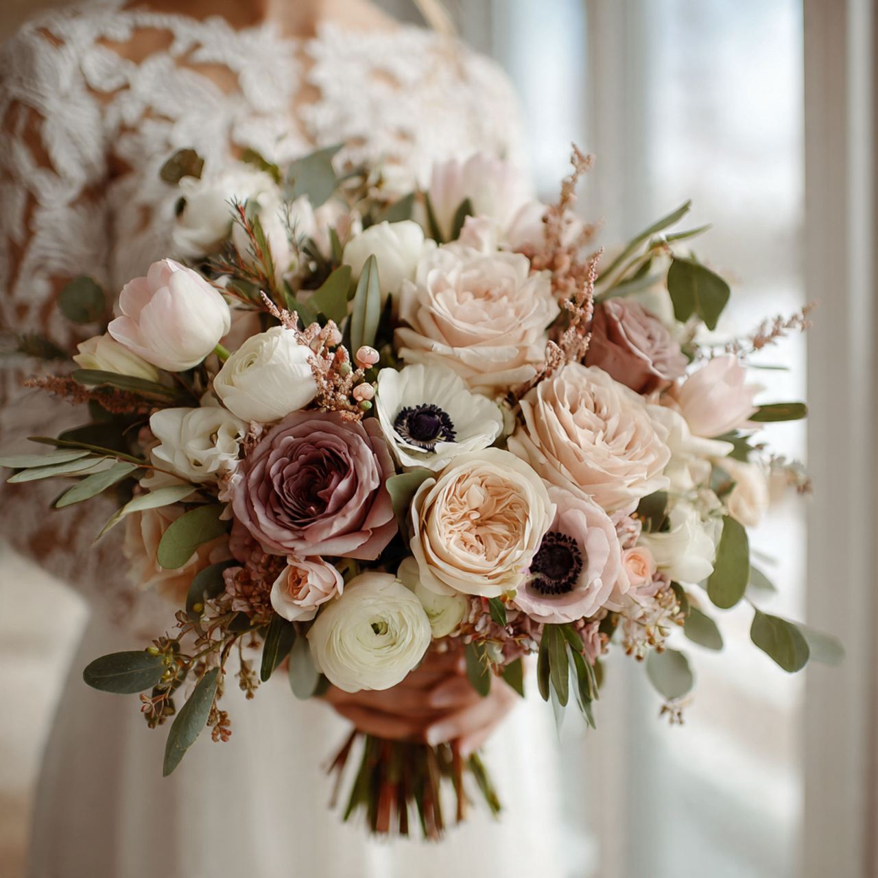 Romantic Winter Florals in Soft Palettes
