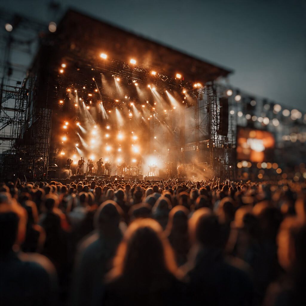 25 Bachelor Party Planning Tips & Creative Ideas for a Perfect Send-Off 16 friends enjoying a concert with bright stage