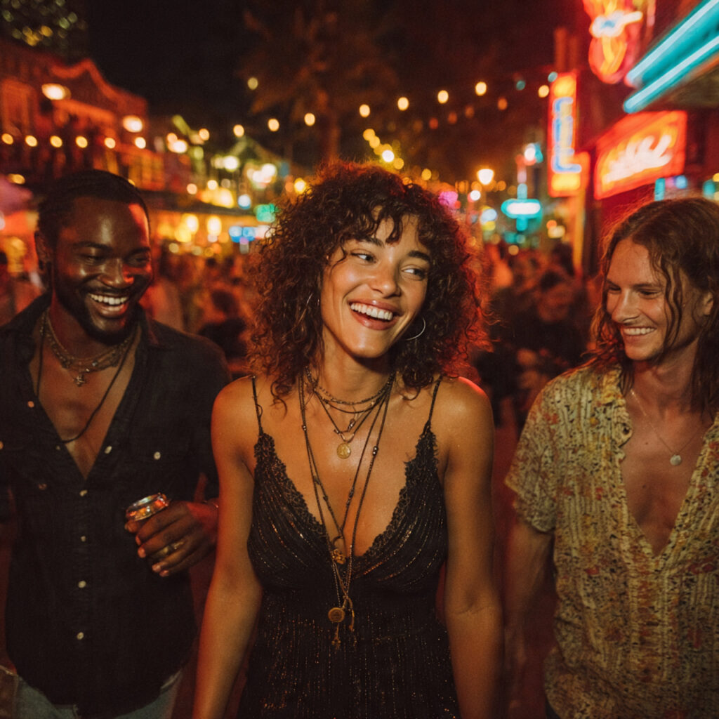 25 Bachelor Party Planning Tips & Creative Ideas for a Perfect Send-Off 2 friends walking through a vibrant city at