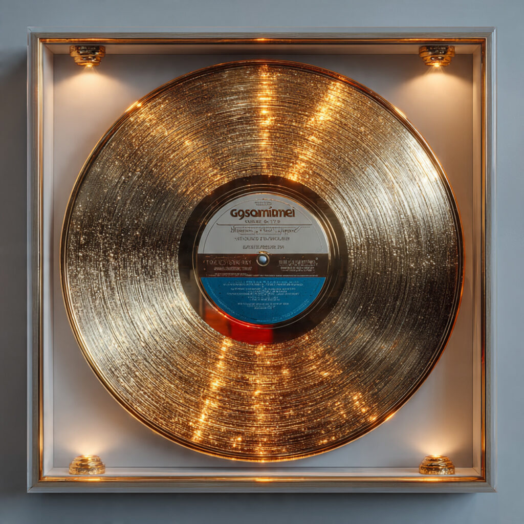 19 Meaningful 50th Anniversary Gift Ideas for a Golden Year 8 gold plated vinyl record with engraved song title