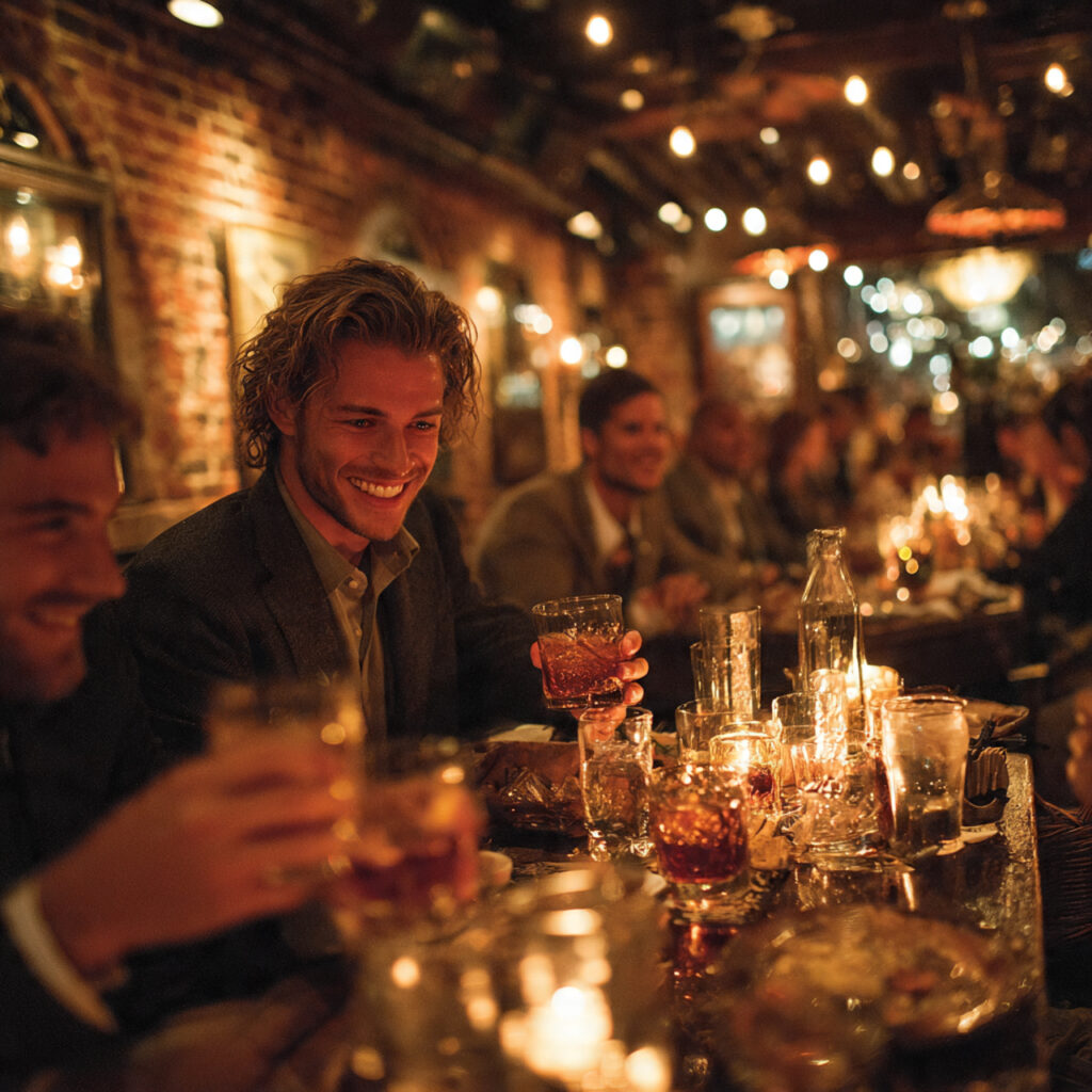 25 Bachelor Party Planning Tips & Creative Ideas for a Perfect Send-Off 6 group of men toasting drinks during a