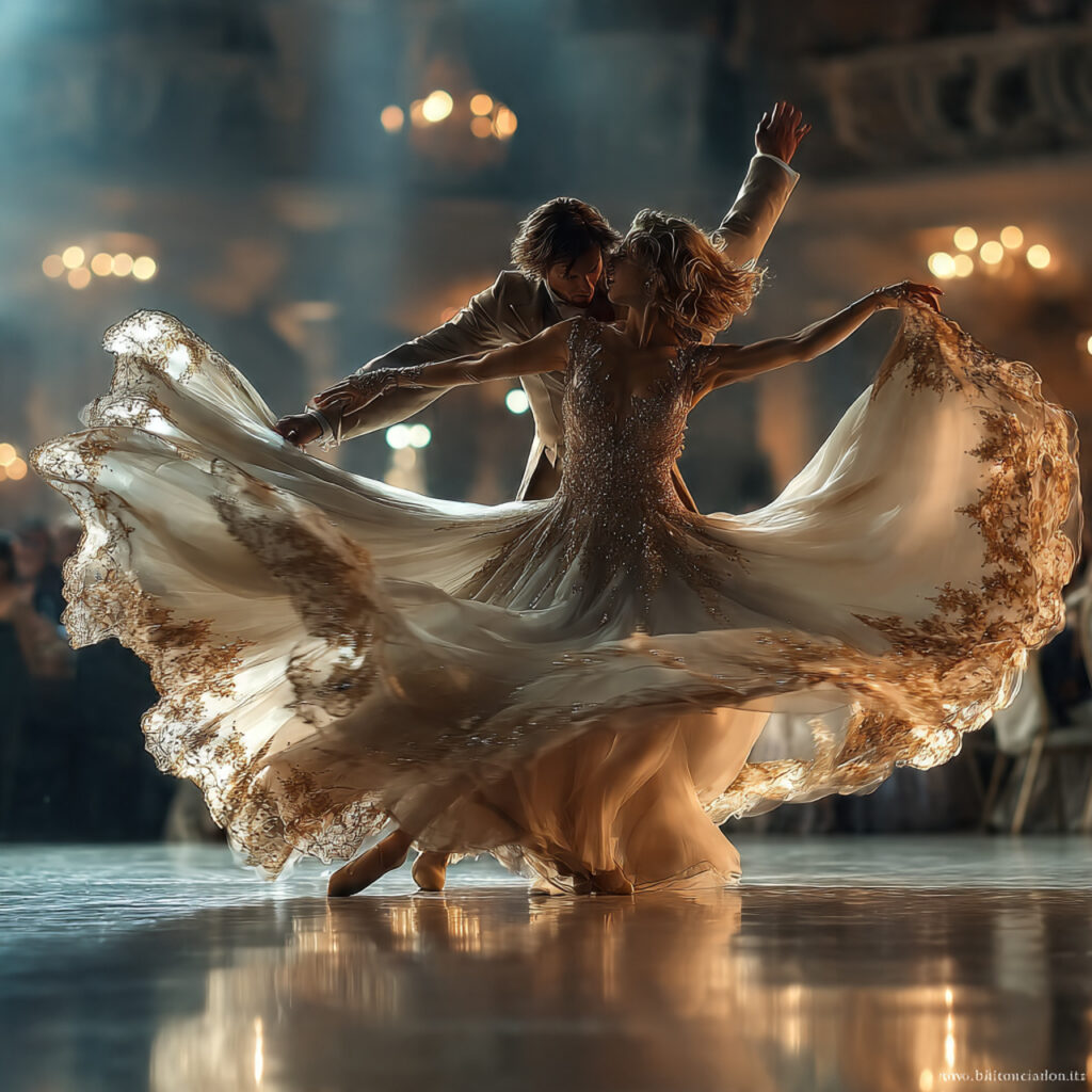 grown up brother and sister performing an