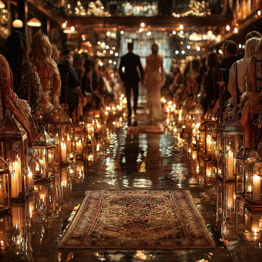 18 Stunning Wedding Send Off Ideas for an Unforgettable Exit 8 guests holding glass enclosed candles or led candles