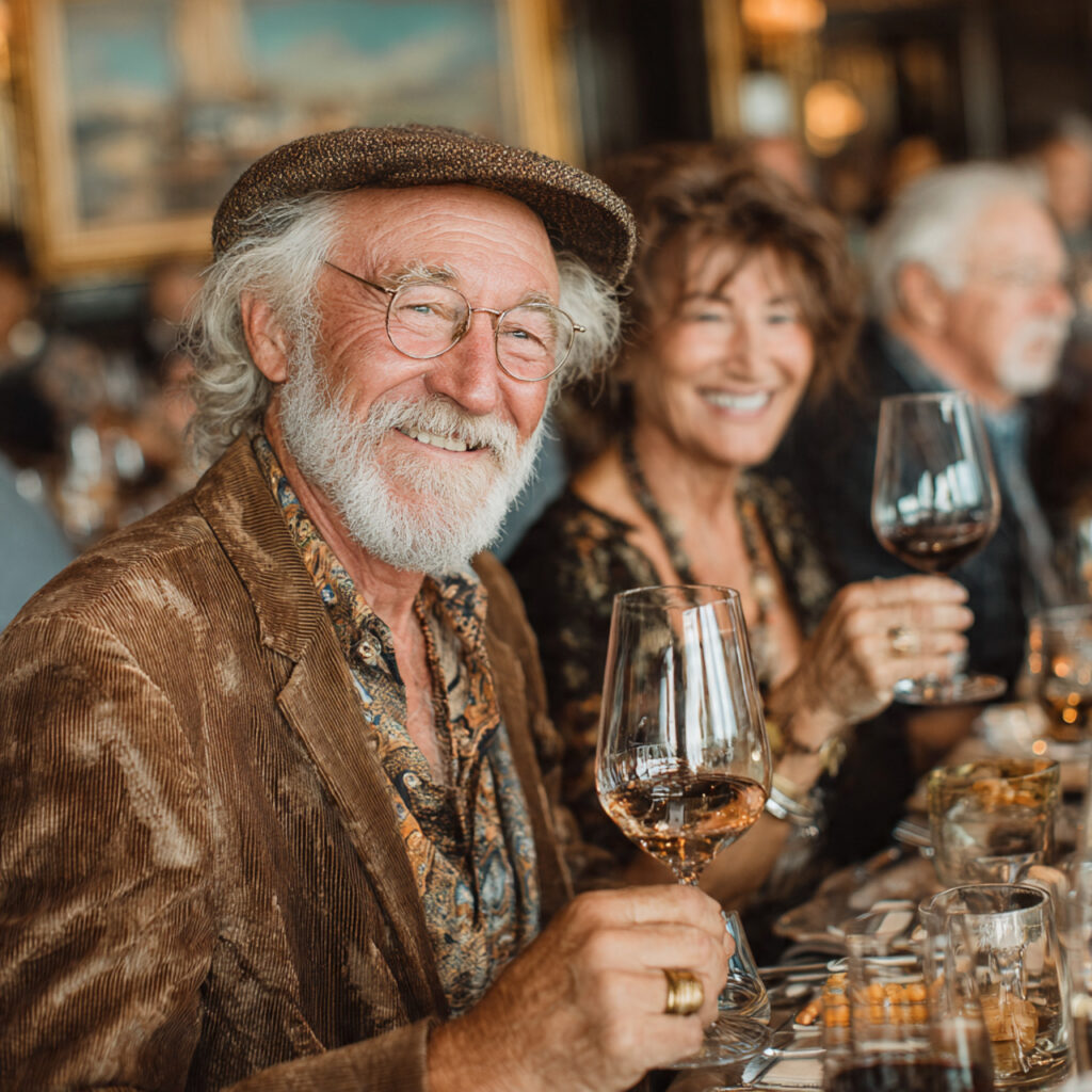 guests participating in a shared moment wine tasting