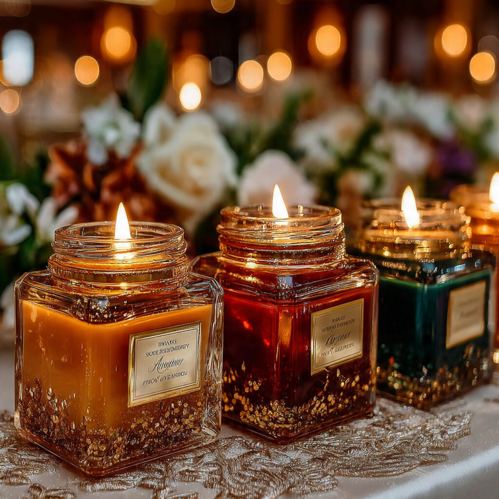 hand poured scented candles in glass jars minimal