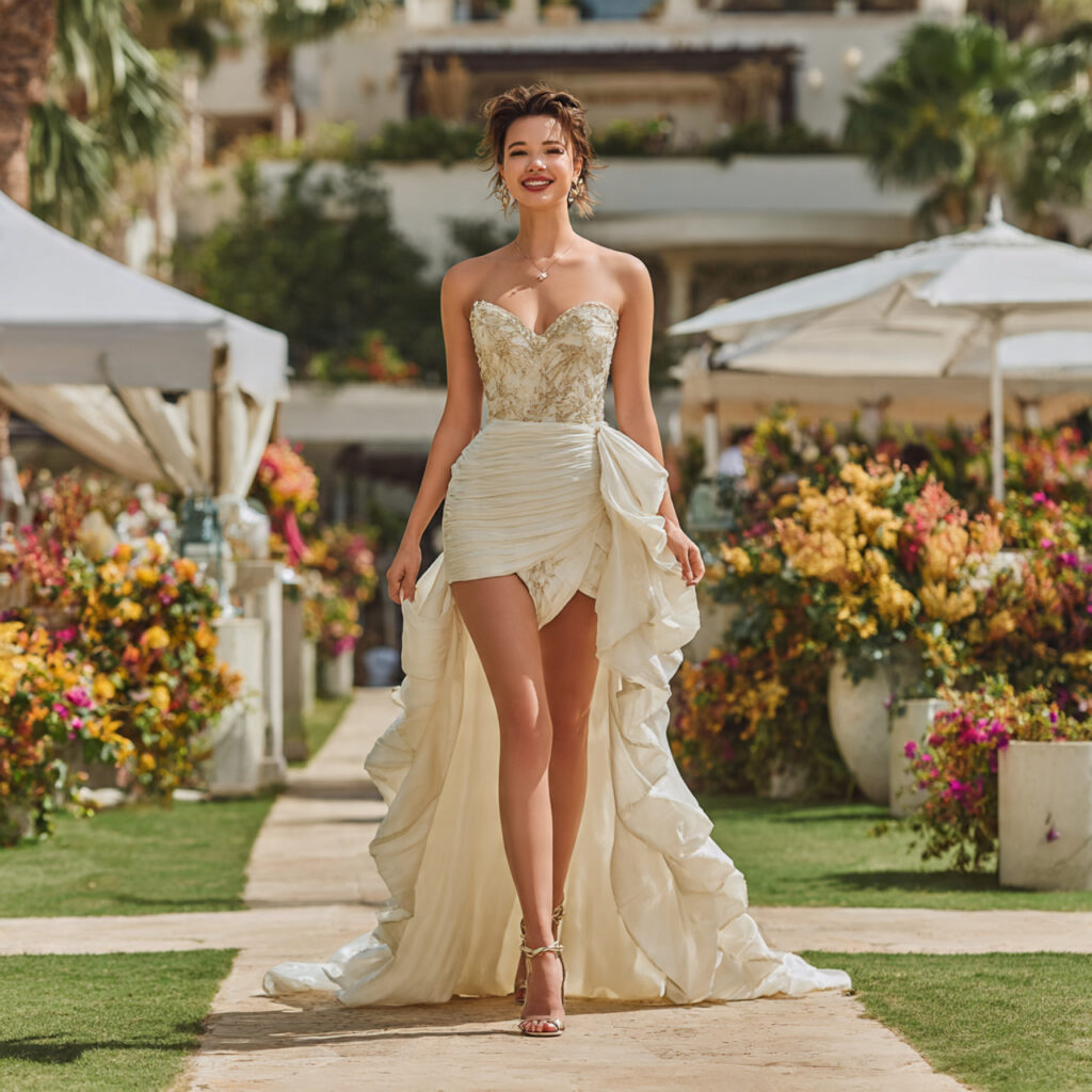 21 Best Dream Wedding Ideas Dresses to Inspire Your Look 13 high low bridal gown with dramatic front lift