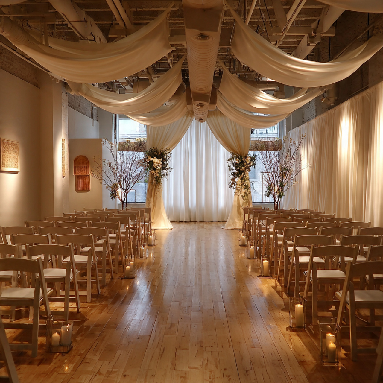 Indoor Ceremony Styling for Winter Comfort
