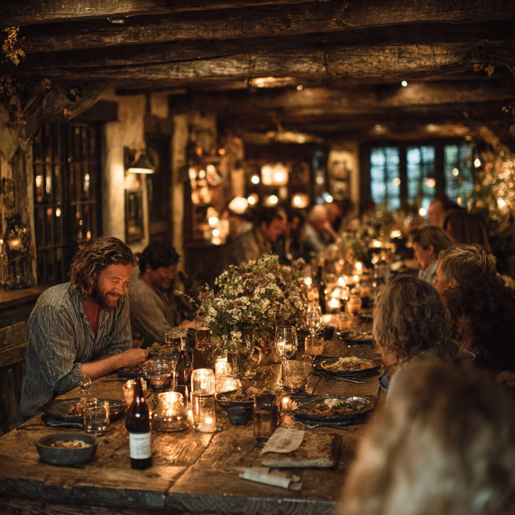 intimate wedding rehearsal dinner at a cozy