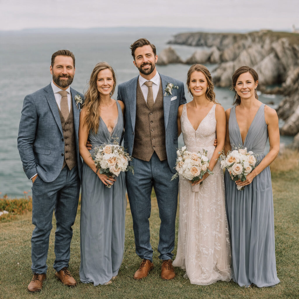 irish wedding party photo best man and