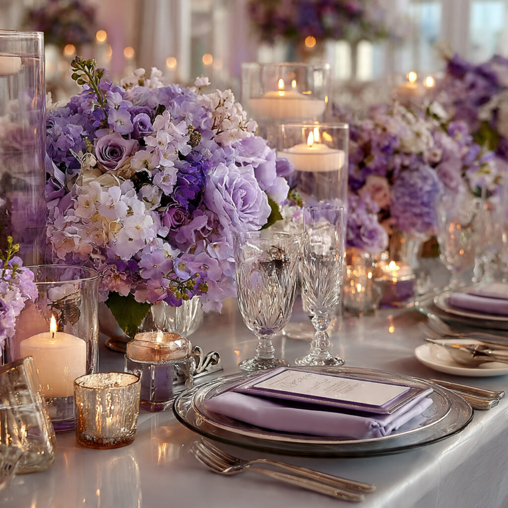lilac and silver wedding palette spring romance