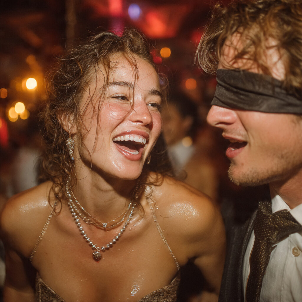 lively midnight wedding games guests laughing music