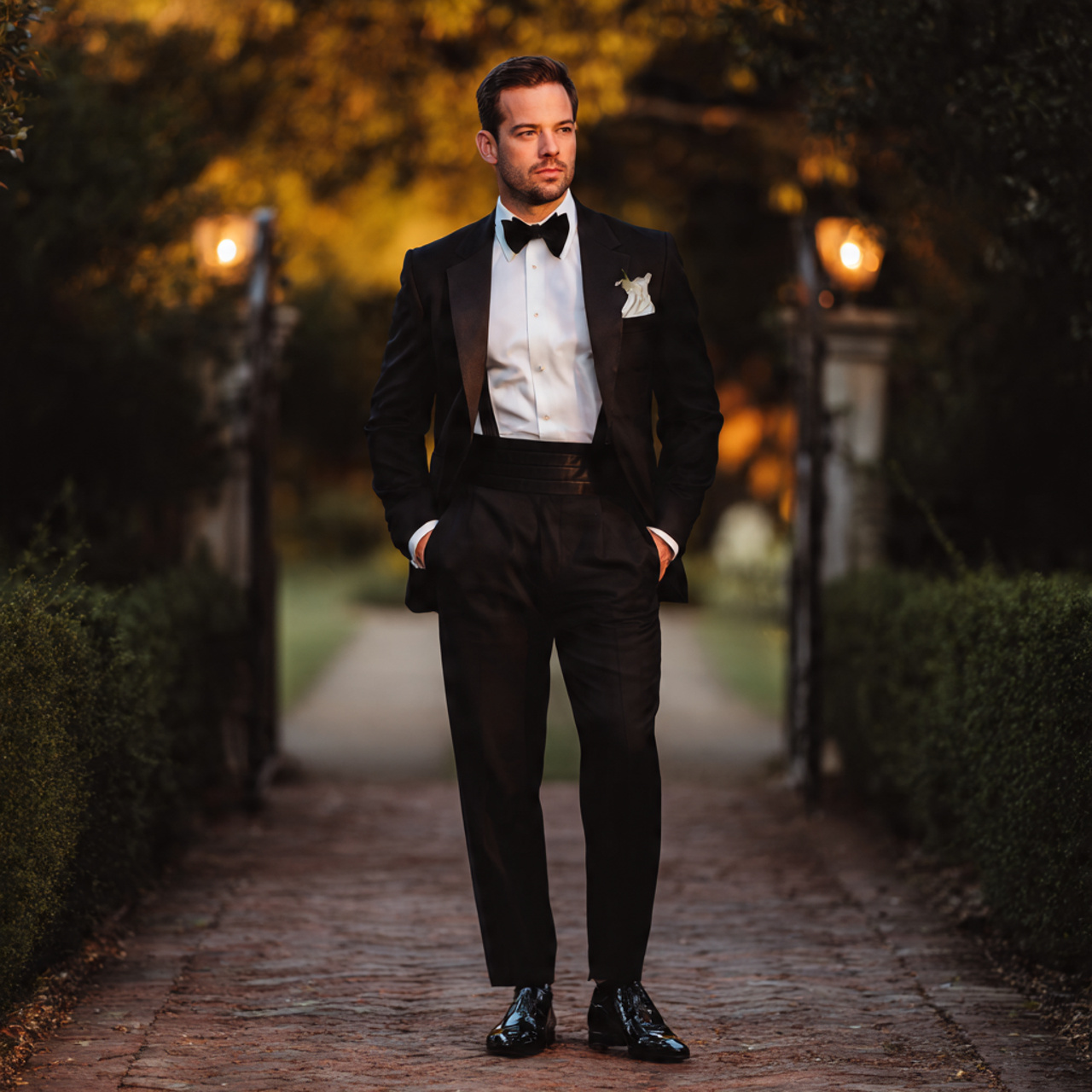 25 Black Tie Wedding Attire Ideas for a Stunning Look 1 Classic Tuxedo with Satin Lapels
