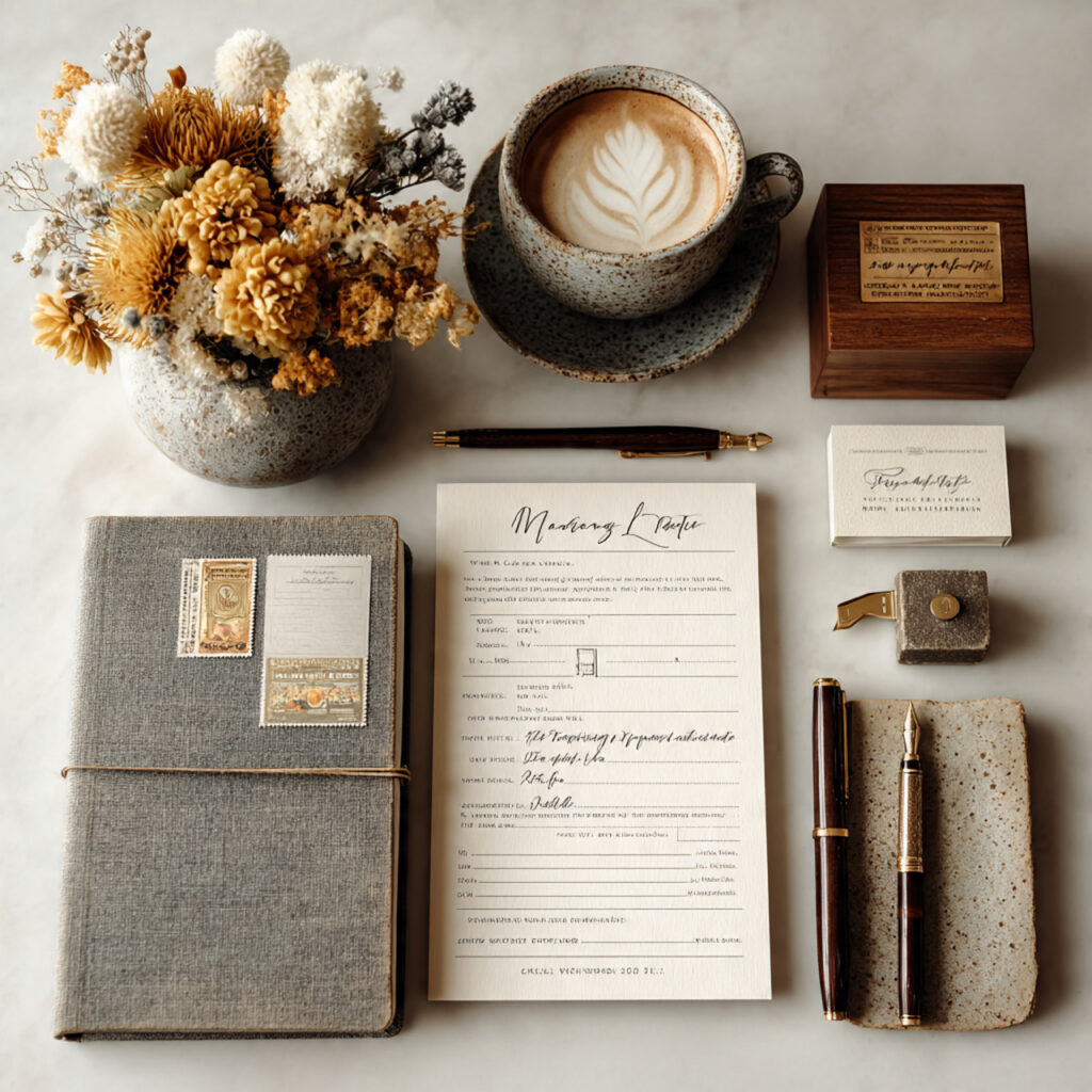 23 Courthouse Wedding ideas That Feels Personal and Meaningful 8 marriage license paperwork flatlay clean desk pen