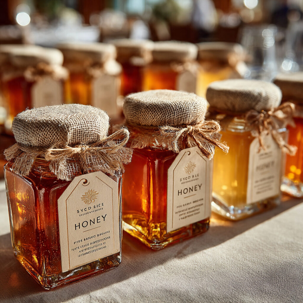 20 Unique Wedding Giveaways Ideas for Meaningful Favours 1 minimalist wedding favor setup featuring small glass