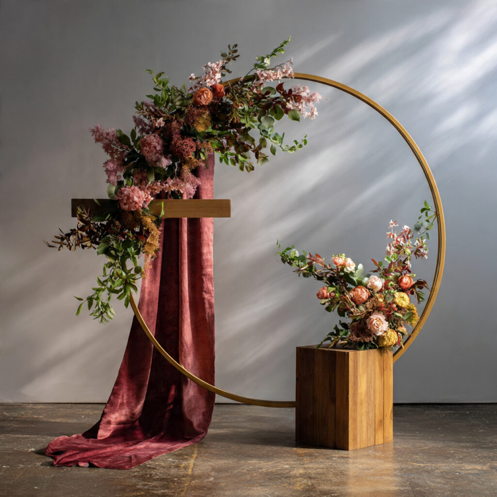 Wedding Arch ideas: 20 Breathtaking Ideas That Add Instant Magic to Your Day 19 Mixed Materials Arch