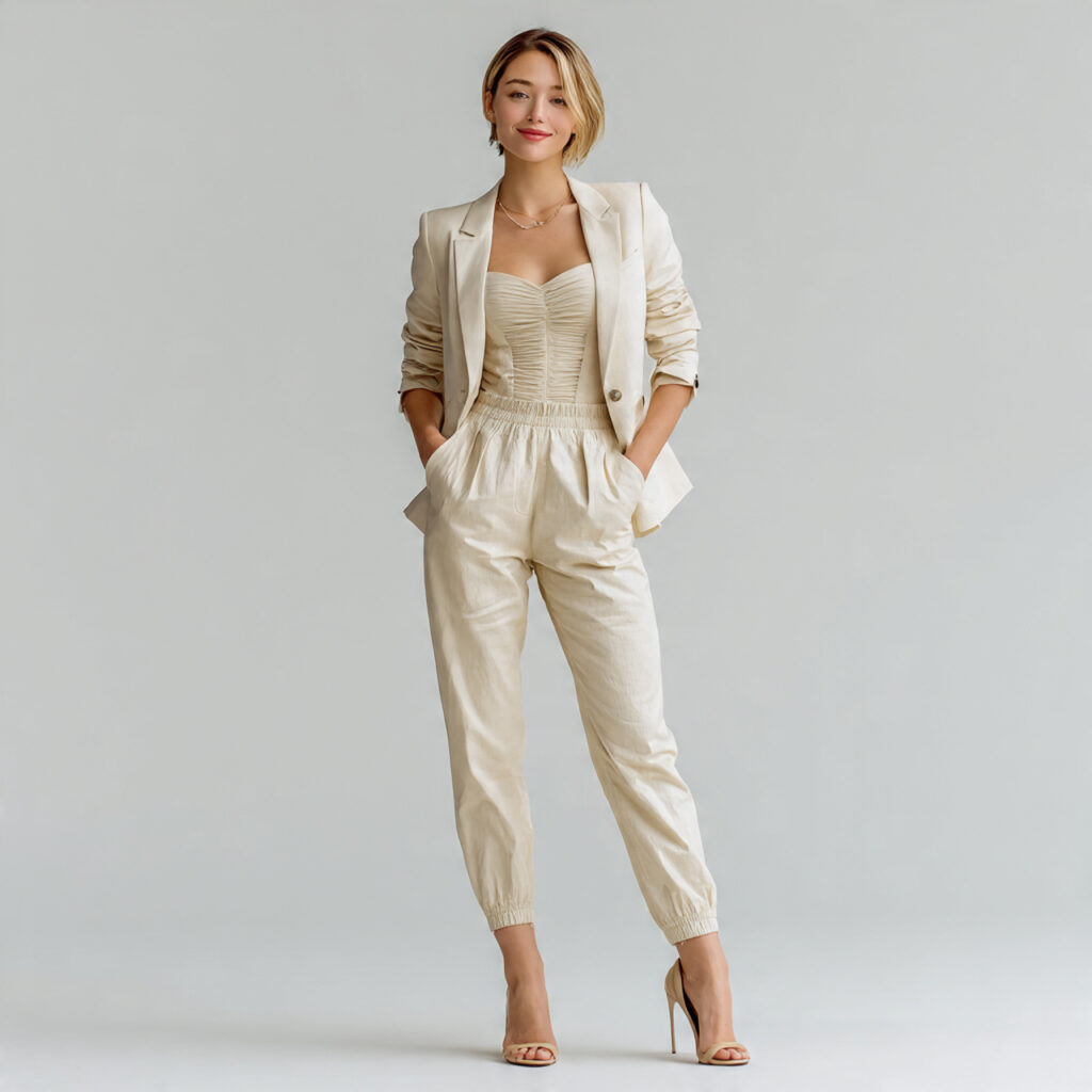 officiant in gender inclusive attire tailored blazer with