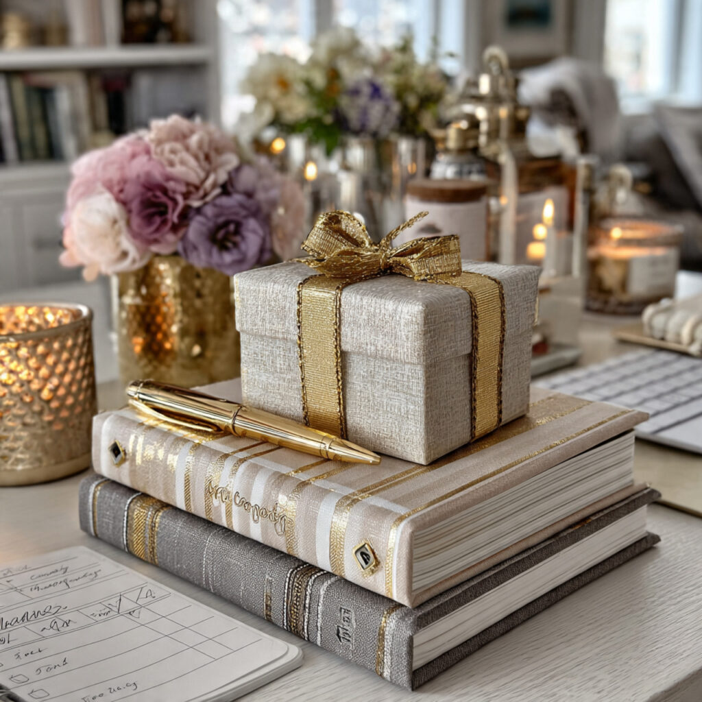 organized wedding planning desk with calendar checklist