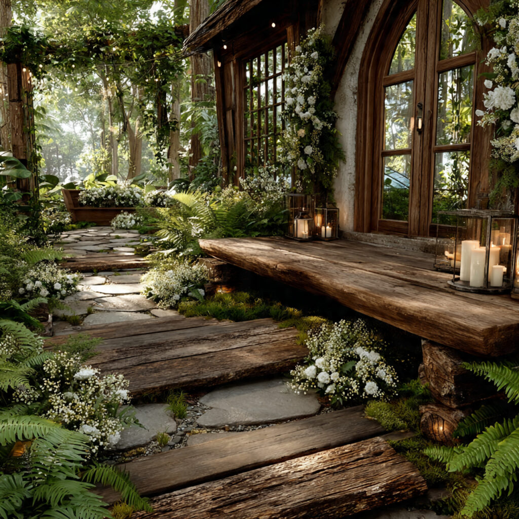 outdoor eco friendly wedding venue in a lush